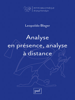 cover image of Analyse en présence, analyse à distance